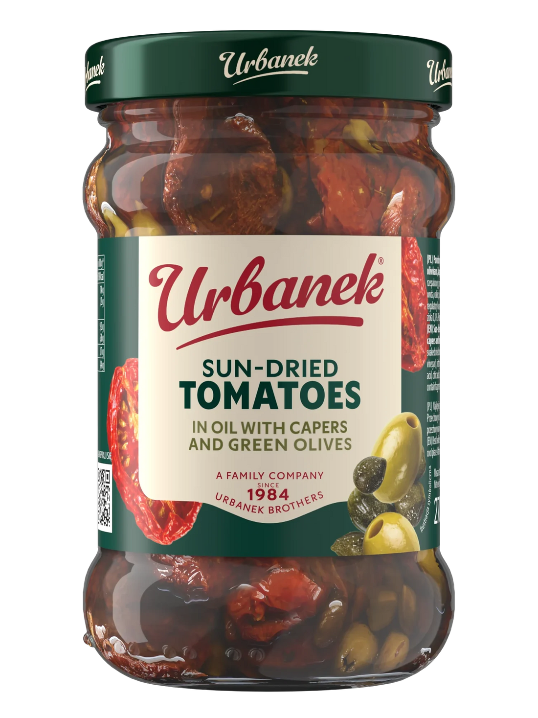 Urbanek Sun-dried tomatoes in oil with capers and green olives 270 g