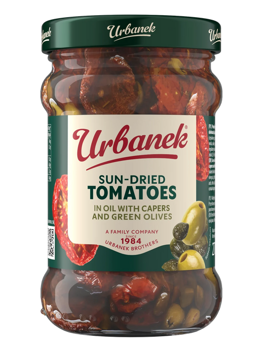 Urbanek Sun-dried tomatoes in oil with capers and green olives 270 g