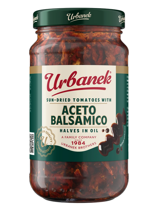 Urbanek Sun-dried tomatoes with aceto balsamico, halves in oil