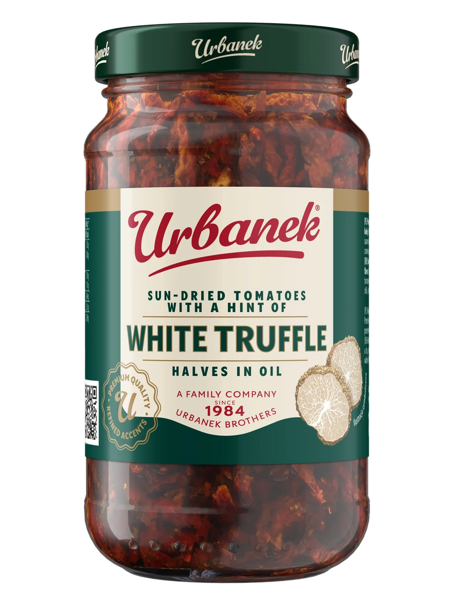 Sun-dried tomatoes in oil with white truffle flavour