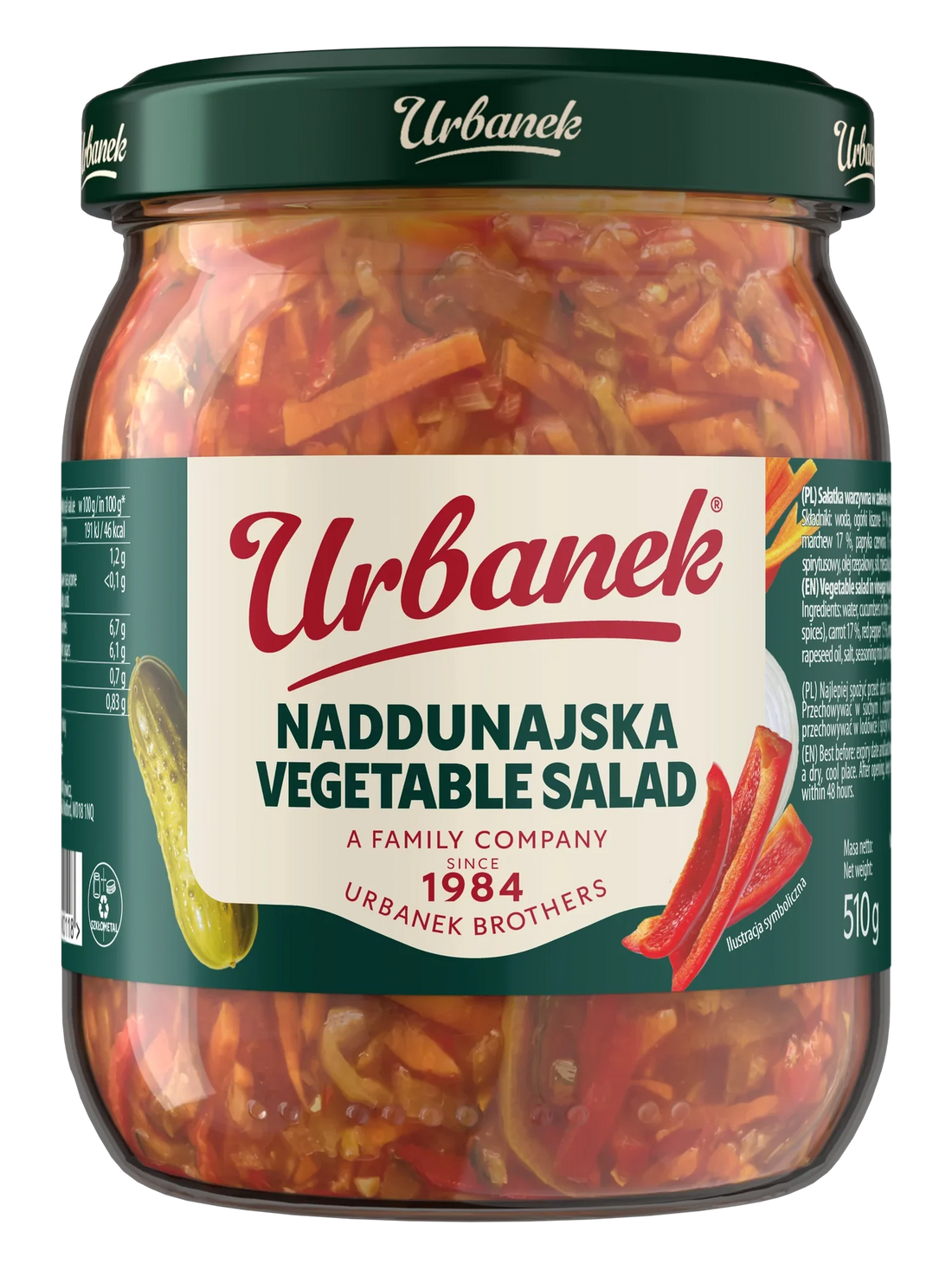 Urbanek Naddunajska vegetable salad 510 g