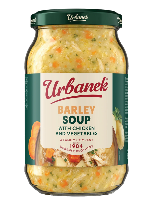 Barley soup with chicken and vegetables