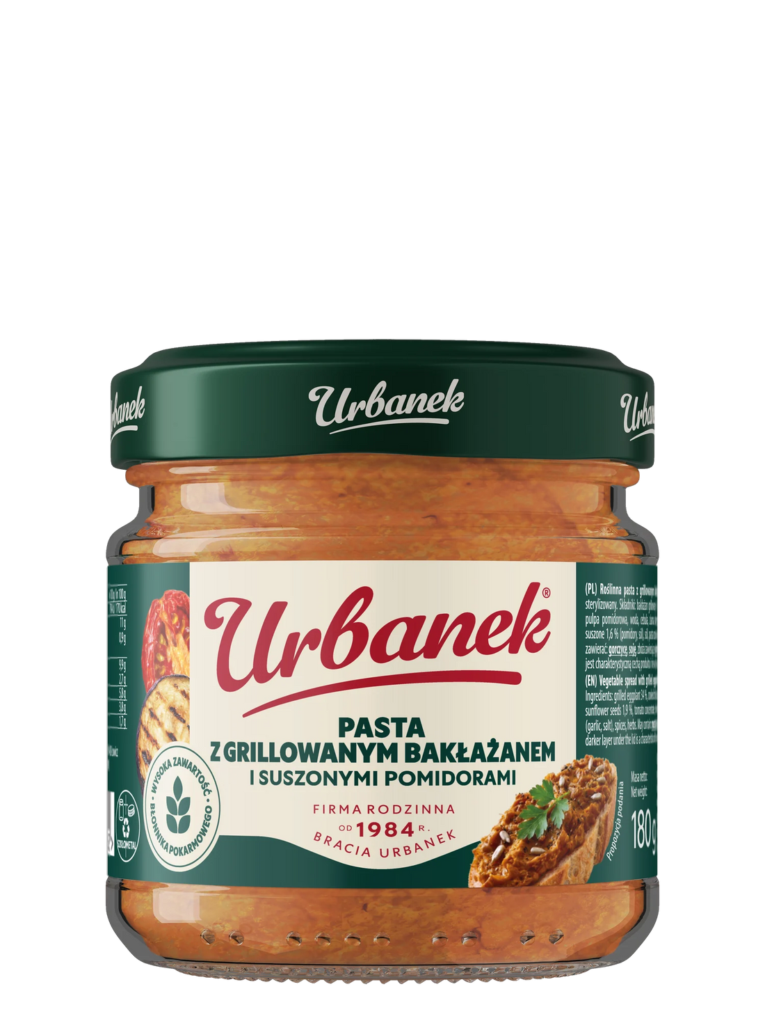 Urbanek Pasta z grillowanym bakłażanem i suszonymi pomidorami