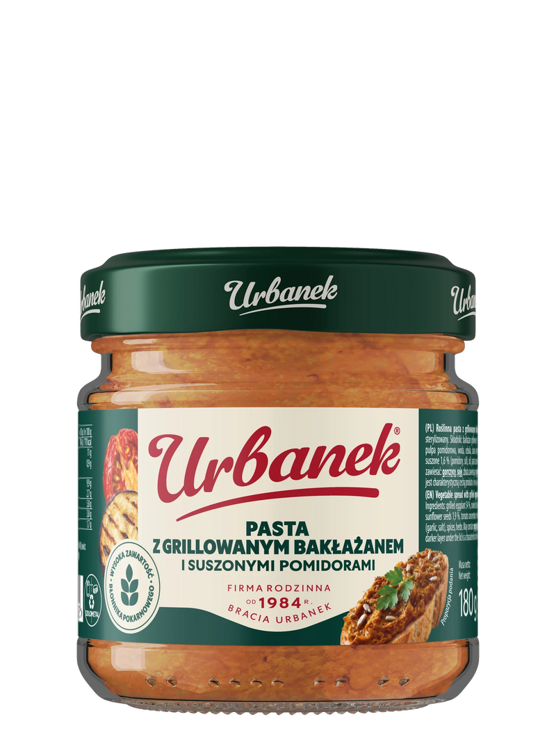 Urbanek Pasta z grillowanym bakłażanem i suszonymi pomidorami