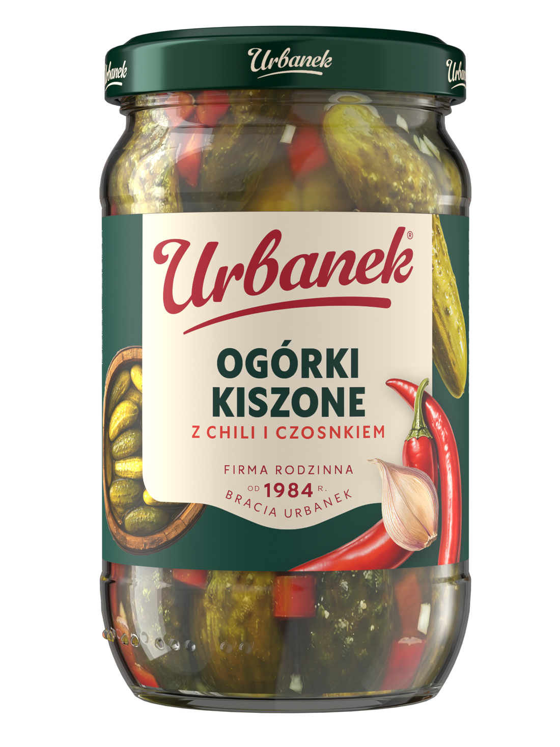 Ogórki kiszone z chili i czosnkiem
