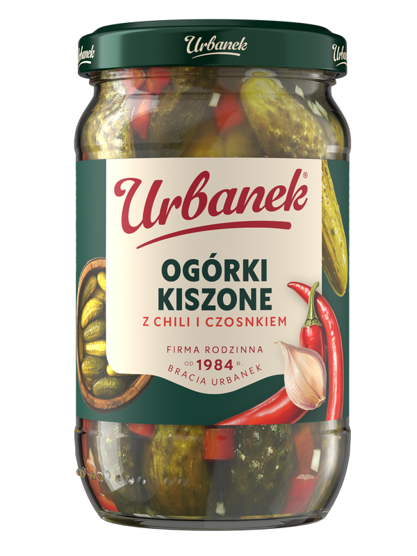 Ogórki kiszone z chili i czosnkiem