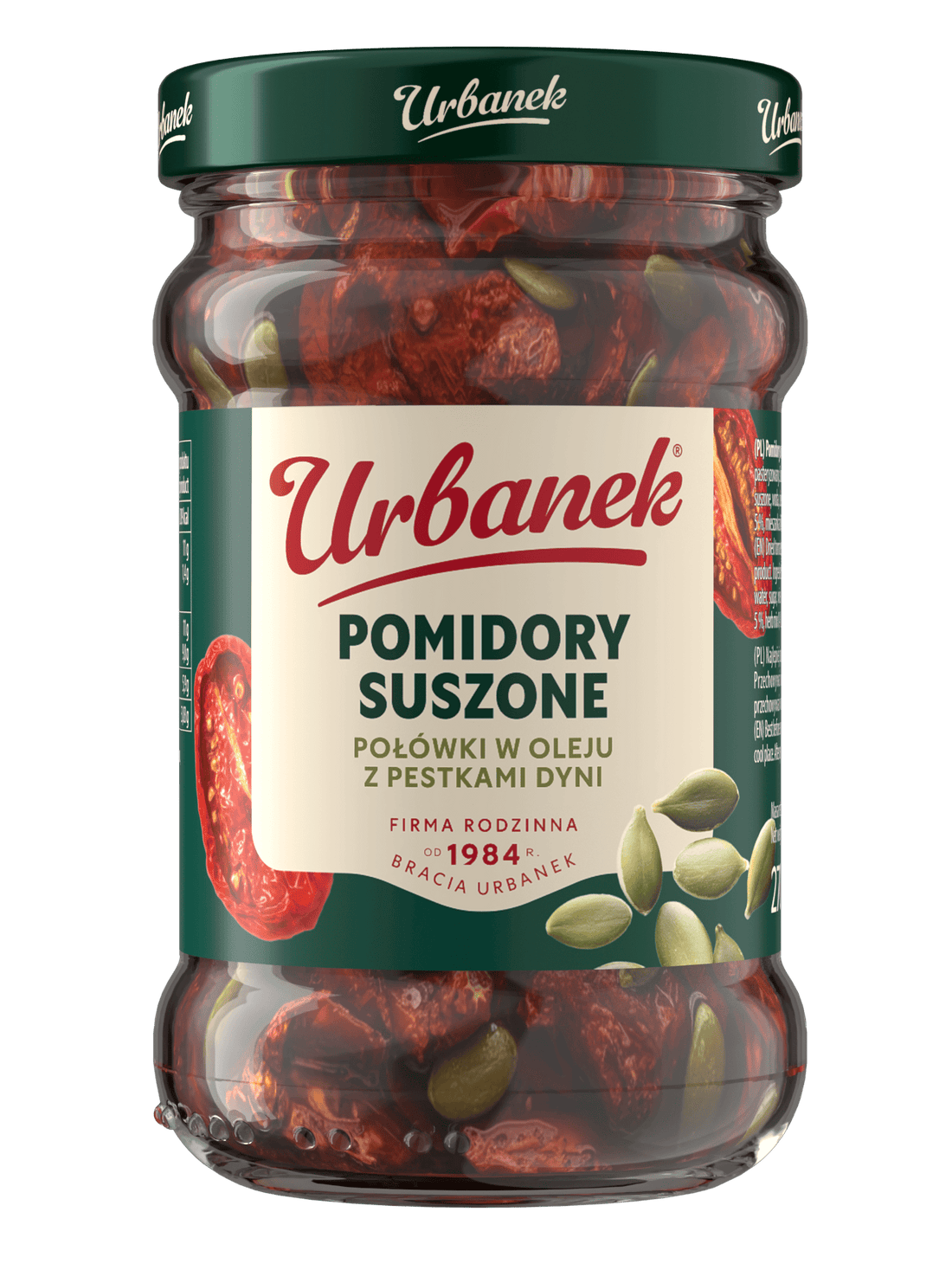 Pomidory suszone połówki w oleju z pestkami dyni