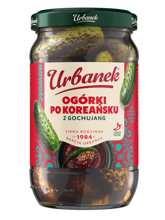 Słoik Urbanek Ogórki po koreańsku z gochujang 680 g